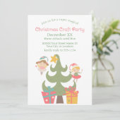 かわいいクリスマスの妖精 招待状 (スタンド正面)