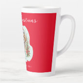 かわいいクリスマスの子犬 カフェラテマグ (右)