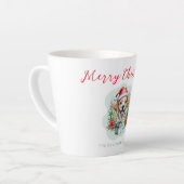 かわいいクリスマスの子犬 カフェラテマグ (左アングル)