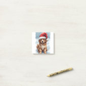 かわいいクリスマスの子犬 ポストイット (デスク上)