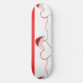 かわいいクリスマスの子猫とハートラインレギンス スケートボード (正面)