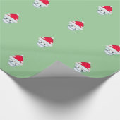 かわいいクリスマスの子猫パターン ラッピングペーパー (角)