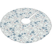 かわいいクリスマスの子猫 ブラッシュドポリエステルツリースカート (アングル)