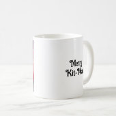 かわいいクリスマスの子猫 メリー| Kit-Mas コーヒーマグカップ (正面右)