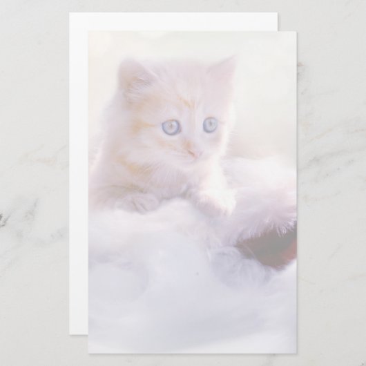 かわいいクリスマスの子猫 便箋 (正面/裏面)