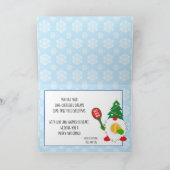 🎾かわいいクリスマスの小人とテニスボール カード (内部)