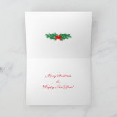 かわいいクリスマスの小人と金の星のカード シーズンカード (内部)