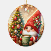 かわいいクリスマスの小人 セラミックオーナメント (左)