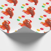 かわいいクリスマスの小鳥 ラッピングペーパー (角)