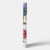 かわいいクリスマスの少女と雪だるま　ポインセチア Case-Mate iPhoneケース (裏面 / 右)