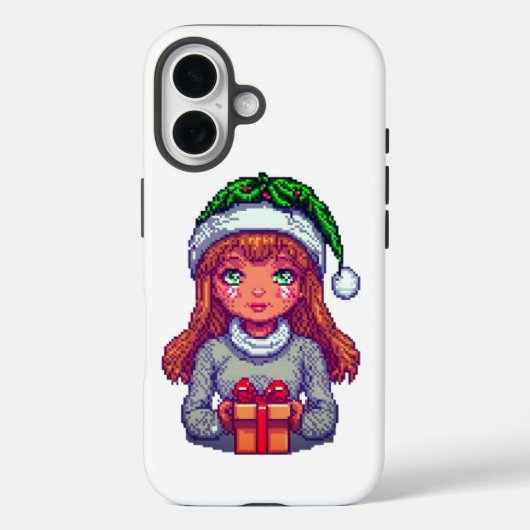 かわいいクリスマスの少女 Case-Mate iPhoneケース (裏面)