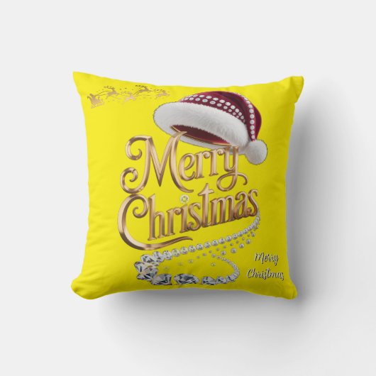 かわいいクリスマスの帽子 クッション (正面)