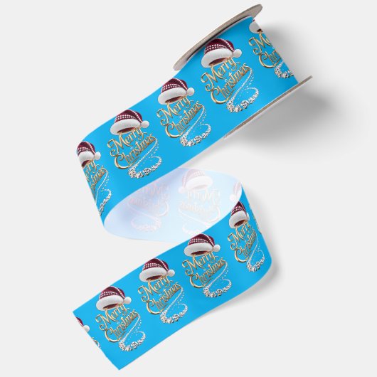 かわいいクリスマスの帽子 サテンリボン (裏面)