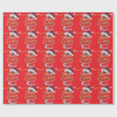 かわいいクリスマスの帽子 ラッピングペーパー (フラット)