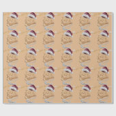 かわいいクリスマスの帽子 ラッピングペーパー (フラット)