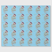 かわいいクリスマスの帽子 ラッピングペーパー (フラット)