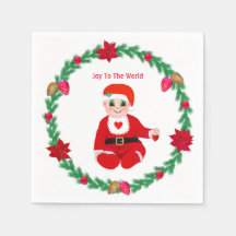 かわいいクリスマスの幸せな赤ちゃん&松のリース