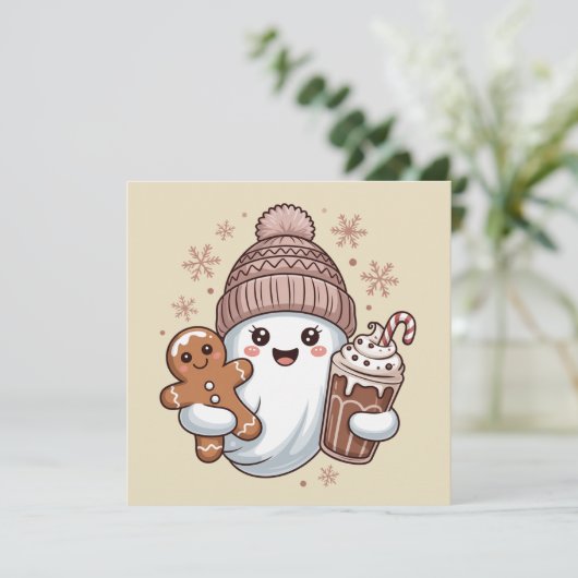 かわいいクリスマスの幽霊 ホリデー スプーキー クリスマス Xmas (スタンド正面)