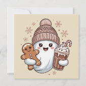 かわいいクリスマスの幽霊 ホリデー スプーキー クリスマス Xmas (正面)