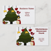 かわいいクリスマスの店の割引プロモーションの販売カード 割引カード (正面/裏面)