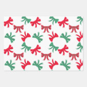 かわいいクリスマスの弓 ラッピングペーパーシート (正面)