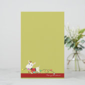 かわいいクリスマスの文房具: ヤギ及びクリスマスの照明 便箋 (スタンド正面)