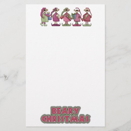 かわいいクリスマスの文房具 便箋 (正面)