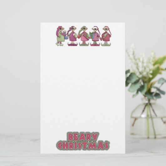 かわいいクリスマスの文房具 便箋 (スタンド正面)