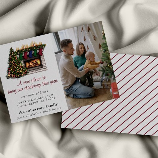 かわいいクリスマスの新しいホーム写真の動く告知 招待状