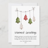 かわいいクリスマスの最もあたたかい挨拶 シーズンカード (正面)