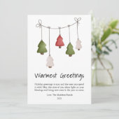 かわいいクリスマスの最もあたたかい挨拶 シーズンカード (スタンド正面)