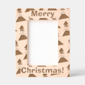 かわいいクリスマスの木柄 レーザー彫刻フレーム (正面)