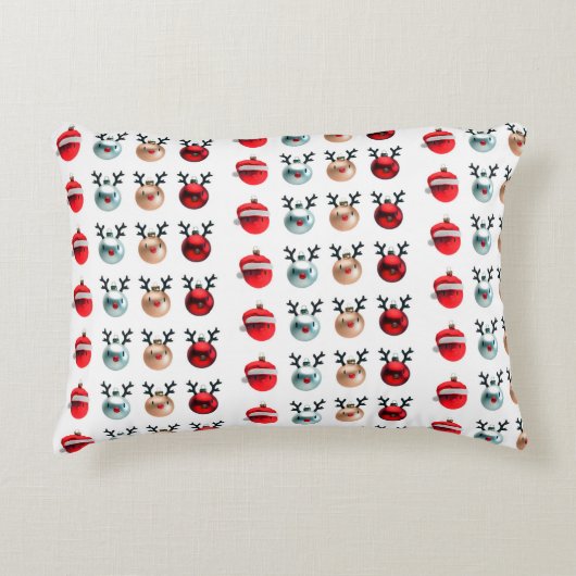かわいいクリスマスの枕 アクセントクッション (正面)