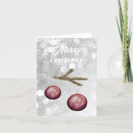 かわいいクリスマスの枝とボール シーズンカード