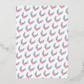 かわいいクリスマスの水の色のスクリプトCocoa Inv 箔招待状 (裏面)