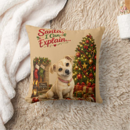 かわいいクリスマスの犬のイラスト クッション