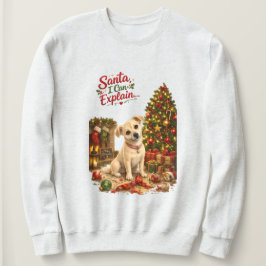 かわいいクリスマスの犬のイラスト スウェットシャツ
