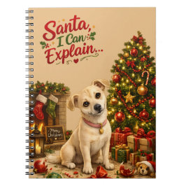 かわいいクリスマスの犬のイラスト ノートブック