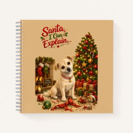 かわいいクリスマスの犬のイラスト ノートブック