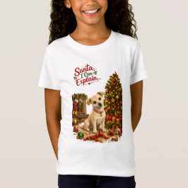 かわいいクリスマスの犬のイラスト Tシャツ