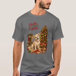 かわいいクリスマスの犬のイラスト Tシャツ