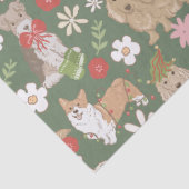 かわいいクリスマスの犬のパターン 薄葉紙 (詳細)