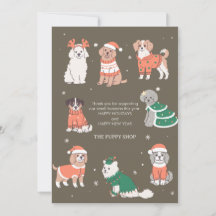 かわいいクリスマスの犬のビジネス