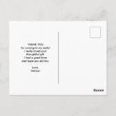 かわいいクリスマスの犬のピンクの蝶ネクタイの写真 ありがとう ポストカード (裏面)