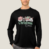 かわいいクリスマスの犬の仲間たち トライブレンドＴシャツ (正面)