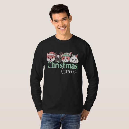 かわいいクリスマスの犬の仲間たち Tシャツ (正面フル)