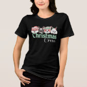 かわいいクリスマスの犬の仲間 トライブレンドＴシャツ (正面)