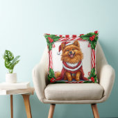 かわいいクリスマスの犬 クッション (椅子)