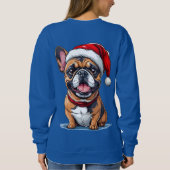 かわいいクリスマスの犬 スウェットシャツ (裏面)