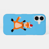 かわいいクリスマスの狐 iPhone 16ケース (裏面横)